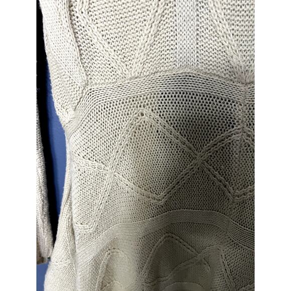 Knitwear Cardigan Women's Size Medium Oversized Asymmetrical Geometric Pattern - Picture 6 of 9